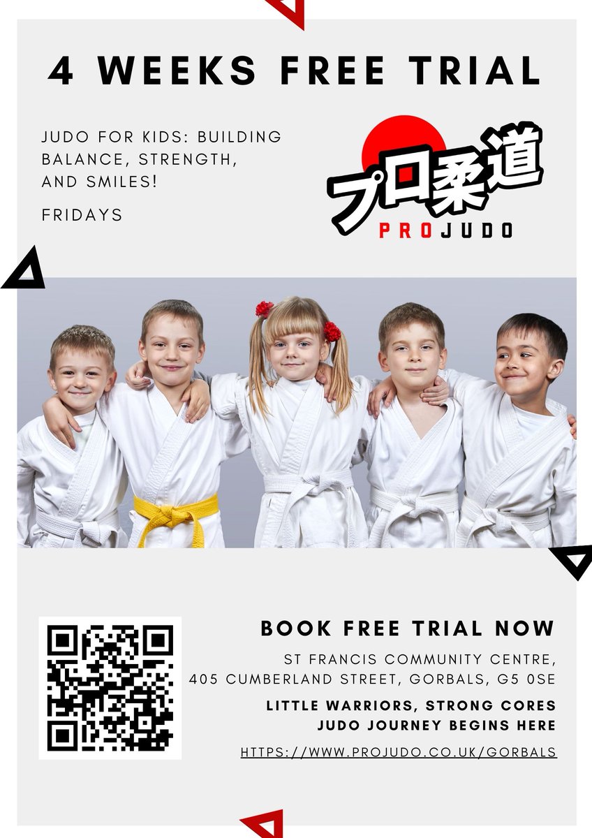 4 weeks free Judo for children. Please share with families @BlackfriarsP @StFrancis_PS