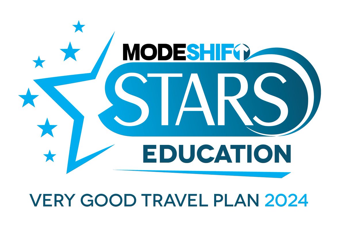 We have been awarded a Very Good level of Modeshift Stars accreditation for our School Travel Plan. This award is in recognition of our work in promoting sustainable and environmentally safe ways of travelling. #modeshift #environmentallyfriendlyronmentally