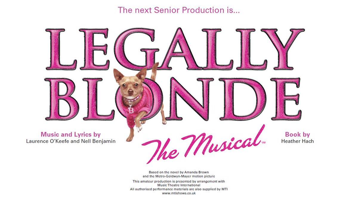 PipersSixthForm's tweet image. We are very excited to now have a finalised cast for our next Senior Production, Legally Blonde: The Musical, a fun and upbeat show of how sorority girl Elle Woods defies expectations while staying true to herself.

Rehearsals will be beginning for our talented cast very soon🎭