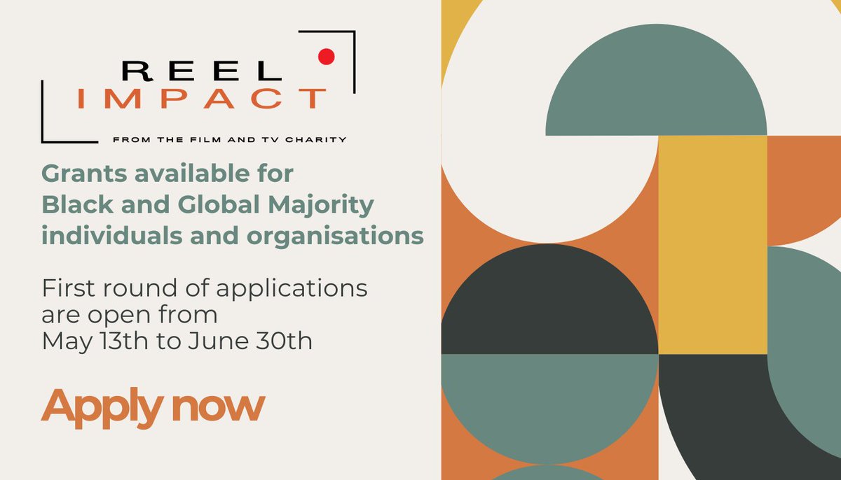 Looking to ignite change and create a sustainable impact for Black and Global Majority talent working behind the scenes? Apply to Reel Impact, from our friends @FilmTVCharity, open until 30th June 👉 filmtvcharity.org.uk #ReelImpact