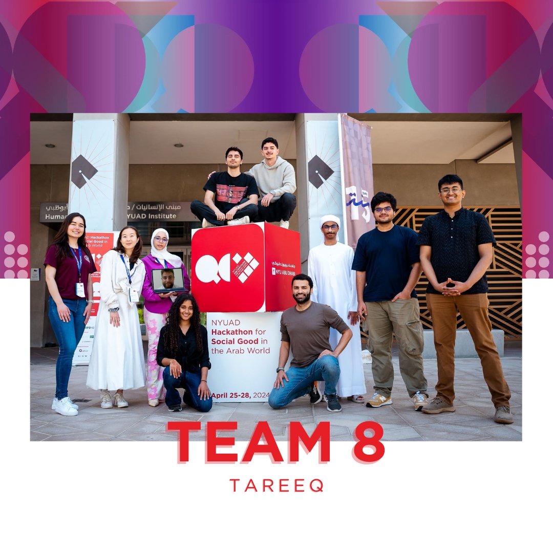 Say hello to Team 8 - TareeQ | طريق. They are forecasting and optimally routing distributed supply chains for food security and climate sustainability.

#NYUADHackathon2024Teams #NYUADHackathonTeams #NYUADHackathon