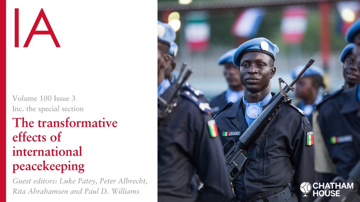 🚨OUT NOW: Our May issue with a special section on international peacekeeping, guest-edited by @LukePatey, @PeterAlAlbrecht, @abrahamsen_rita, @PDWilliamsGWU! Read here: academic.oup.com/ia/issue/100/3