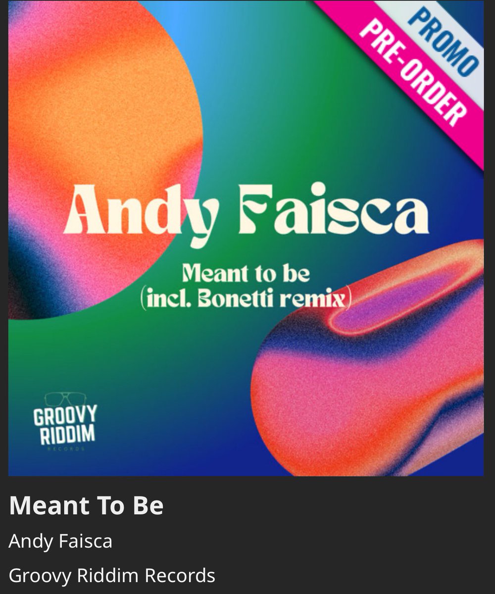 ‘Meant To Be’ drops this Friday on <a href="/groovy_riddim/">Groovy Riddim Records</a> . You will also find a remix from my friend <a href="/__Bonetti/">Bonetti</a> 👏🏻 

Check the link in my BIO to get it before anyone else.

🎵 #FrenchTouch #ElectronicMusic #newrelease