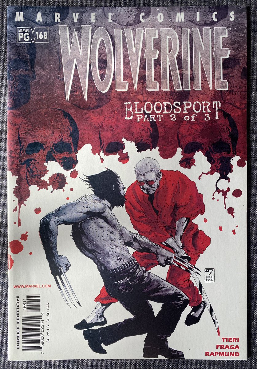 New back issue read! Wolverine issue 168 by Tieri, Fraga & Rapmund, with a cover by J.H. Williams III #Wolverine