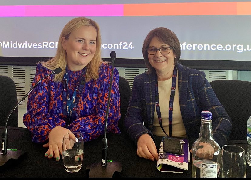 Our colleague @suemckellar is on stage at the #RCMconf2024 with @marcia815404 talking about #BereavementCare and progress with the #NBCPScotland #NBCPathway