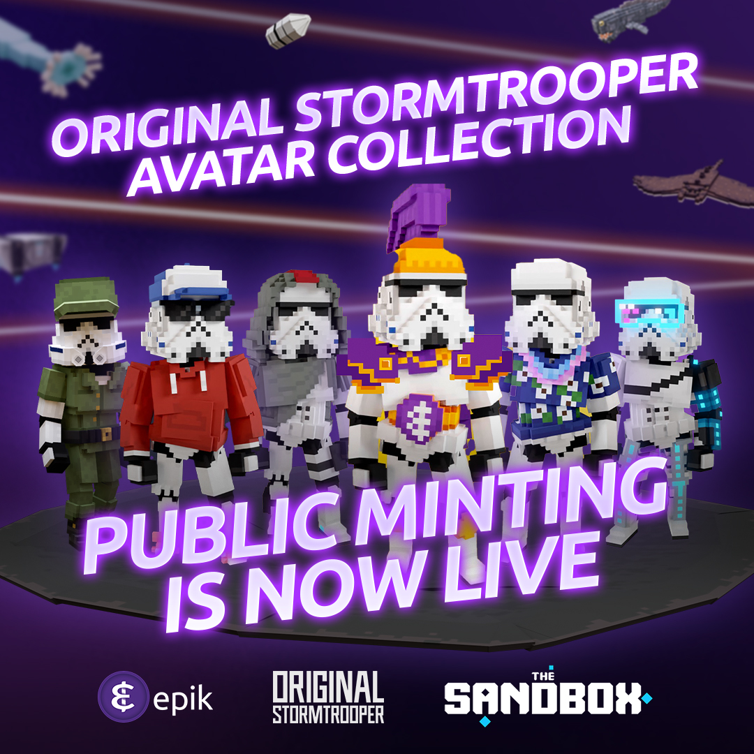 The public minting for the Original Stormtrooper Avatar Collection is now LIVE in @TheSandboxGame! Tons of exclusive benefits awaits the brave soldiers and holders of this collection 🎁 🪖 Access to the gated area in the Bootcamp Experience. 🪖 Legendary Avatar Holders are…