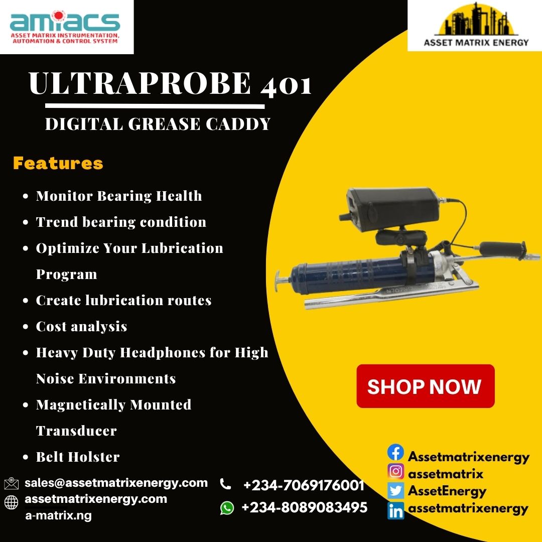 The Ultraprobe 401 Digital Grease Caddy removes the guesswork of lubrication by allowing you to monitor the friction in your bearings, ensuring you are applying the right amount of lubrication. For more inquires! sales@assetmatrixenergy.com #assetmatrixenergy #uesystem