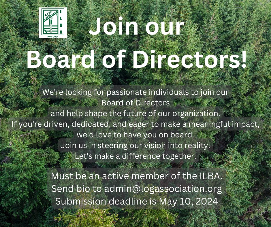 LogBuildersILBA's tweet image. We're looking for passionate individuals to join our Board of Directors and help shape the future of our organization. 
#ILBA #wellcraftedloghomes #loghome #logcabin #cabinliving #architecture #loghouse #woodcabin #cabin #woodenhouse #woodhouse #cabinlove #woodhome #cabinlife