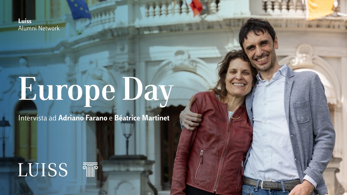 Oggi è #EuropeDay 🇪🇺 L'alumnus Adriano Farano e Béatrice Martinet che ci hanno riportato tra i banchi Luiss, dove è nata la loro storia d'amore. Leggi la loro storia qui e raccontaci l'esperienza #Erasmus che ti ha cambiato la vita nei commenti!👇 laureatiluiss.it/news/europe-da…