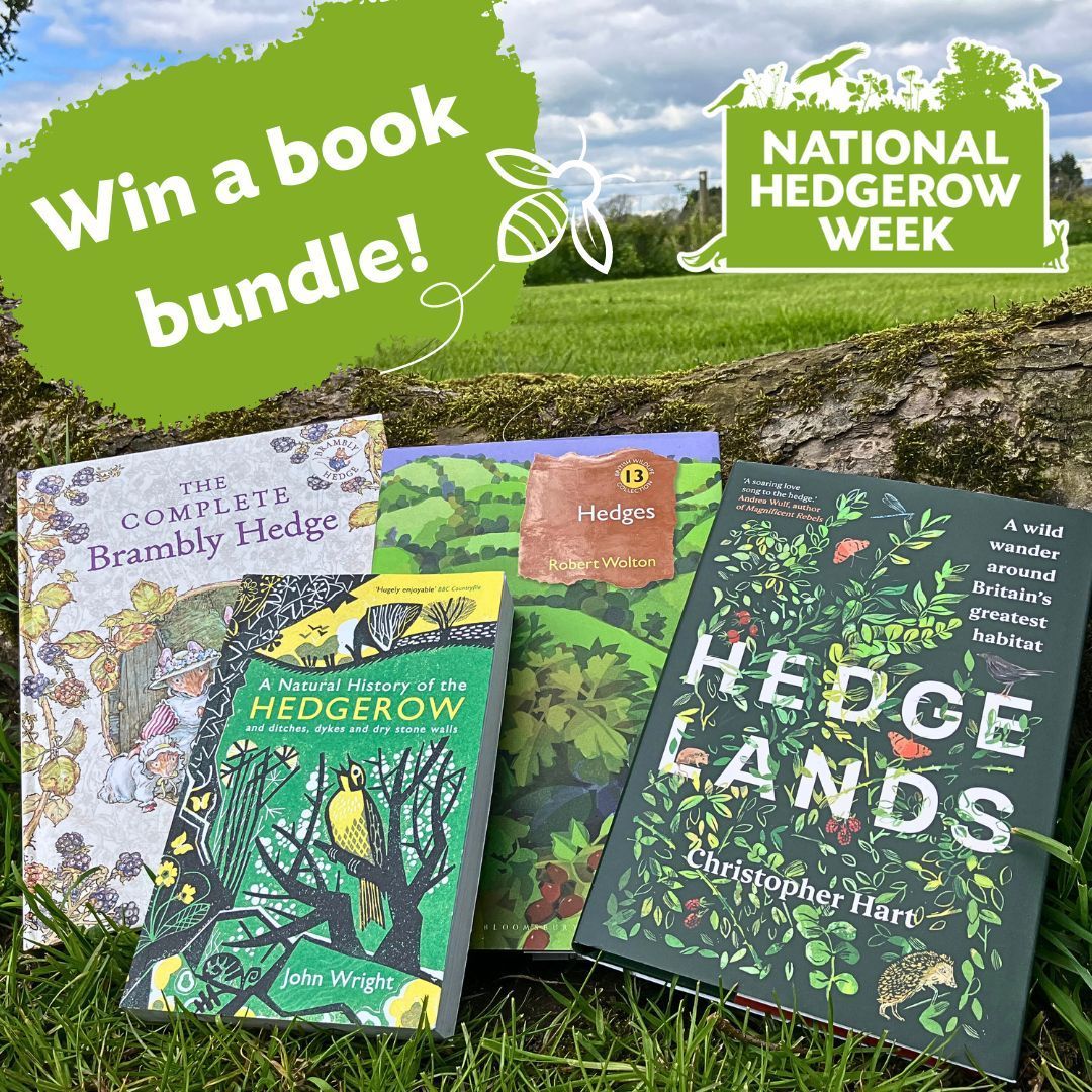 One lucky hedgerow fan will win a beautiful hedge-themed book bundle. To win, simply tell us the theme of this year’s National Hedgerow Week. Enter here > buff.ly/4bfUfX0 The competition closes at midnight on Sunday 12 May 2024. #NationalHedgerowWeek #NHW