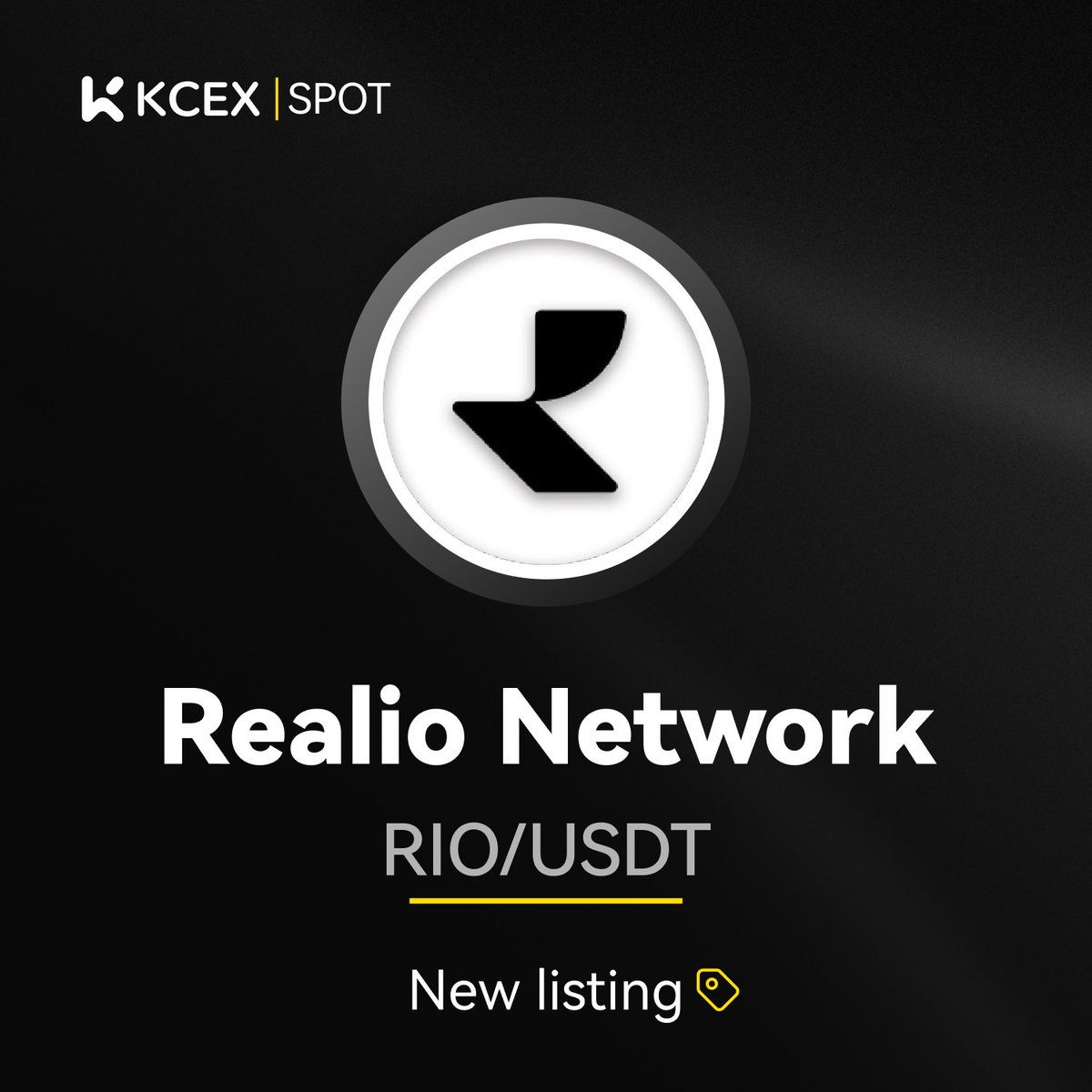 #KCEX New Listing  
🚀 The #Realio Network ( $RIO) joins KCEX's spot trading market! Discover an end-to-end, blockchain-based SaaS platform for digital securities and cryptoassets. Follow @realio_network  for updates.  

Trading pair: $RIO/USDT  
💰 Deposit: Opened at 12:30 (UTC)…