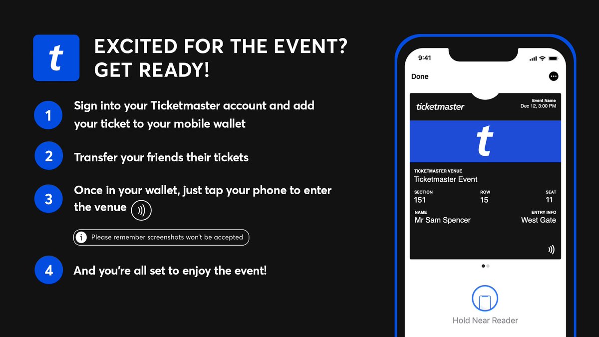 📱 Heading to Bruce @Springsteen and the E Street Band tonight? Make sure you add your tickets to your mobile wallet and transfer your friends tickets now for a smooth entry! 🎫 Find out more here: bit.ly/4adQbFP