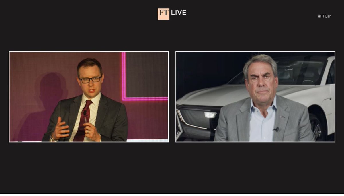 GM President Mark Reuss (@GMdudeinNA) on re-entering Europe to @Petercampbell1: Treating as a startup; 🚫 market share targets right now; plan is for growth; global products but tailored to Europe; 'American alternative' w/ Cadillac; 'we'll see' regarding other brands into Europe