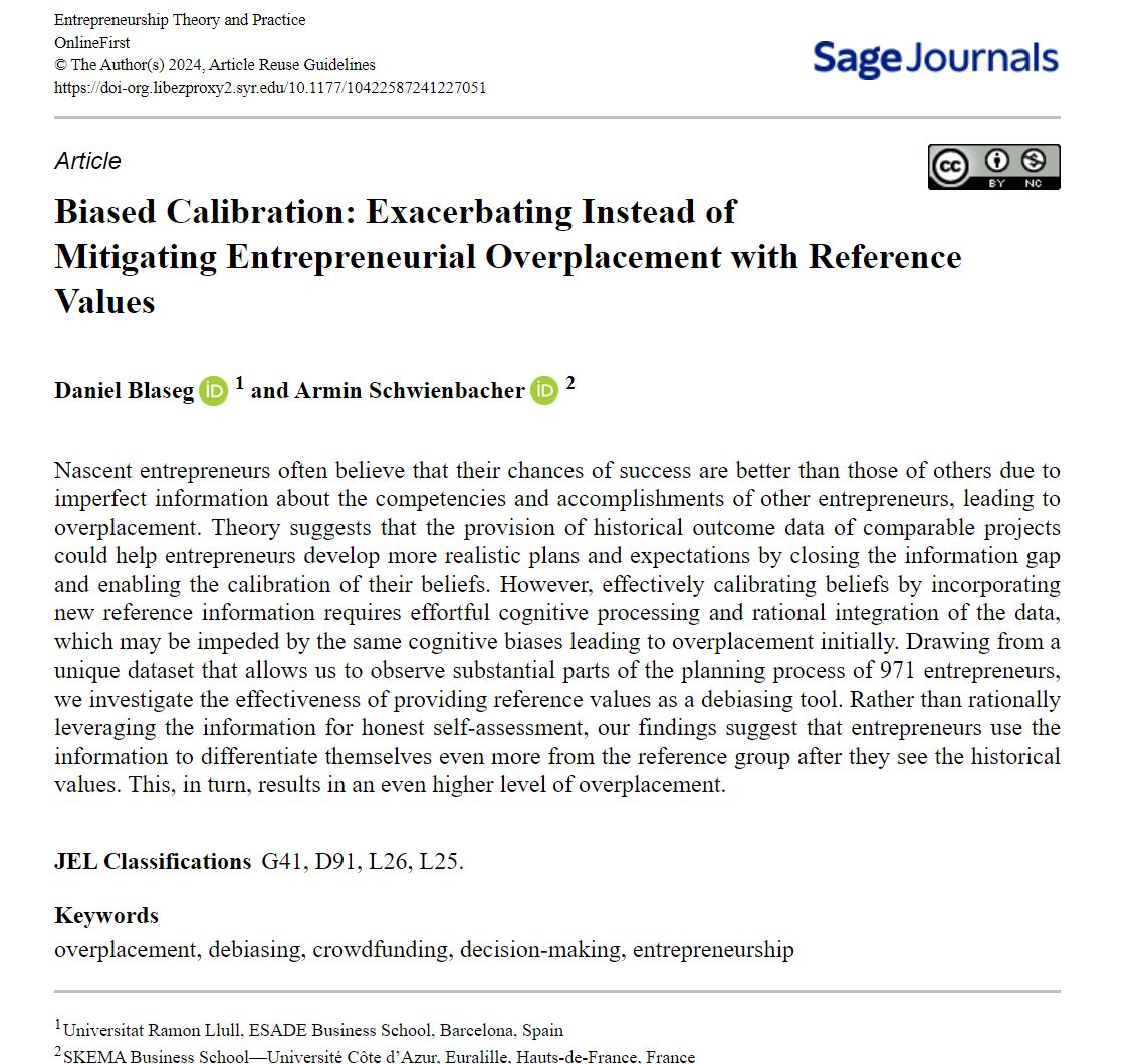 Entrepreneurship Theory and Practice tweet media