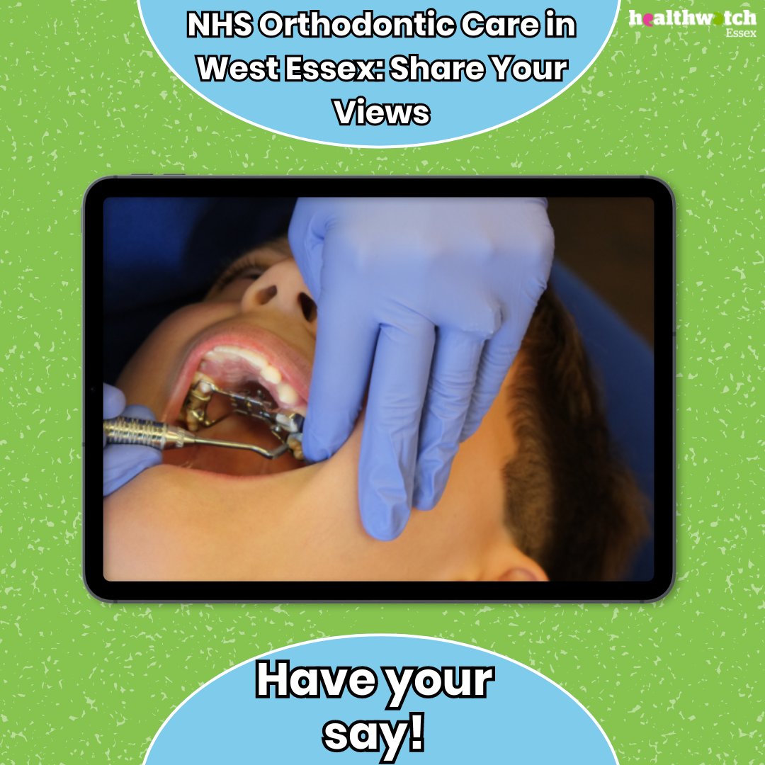 We want to hear from parents and carers who have a child, or care for a young person who is currently having, or has recently had, NHS orthodontic treatment. If you would like to help improve these services, have your say by clicking the link here: healthwatchessex.org.uk/2024/03/nhs-or…