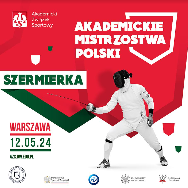 W niedzielę 1⃣2⃣ maja w hali @WZ_UW przy ul. Szturmowej 1/3 odbędą się zawody Akademickich Mistrzostw Polski w szermierce 🤺. Na ośmiu planszach rywalizować będzie 138 zawodniczek i zawodników z 37 uczelni. Zmagania przebiegać będą we wszystkich rodzajach broni: szpadzie,…