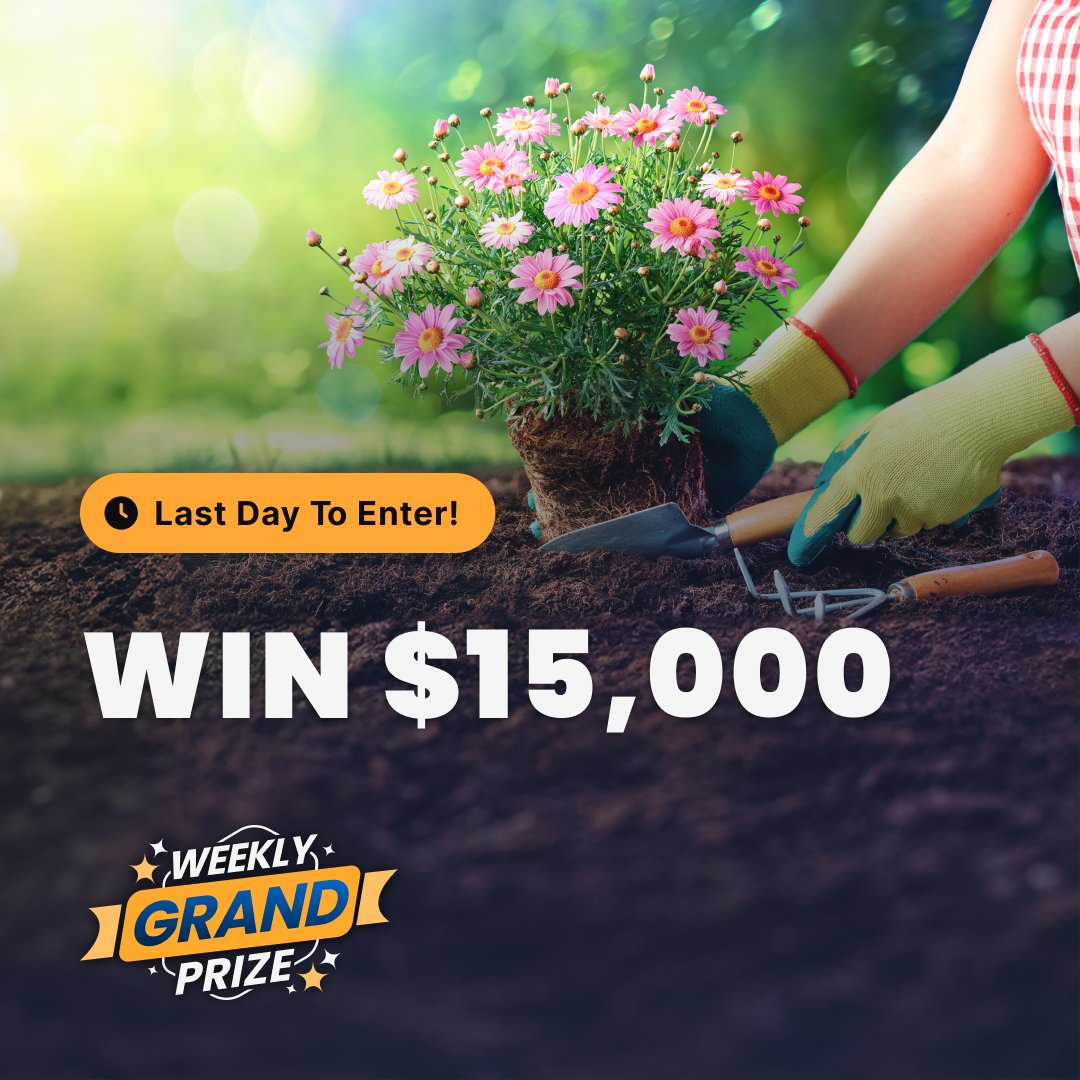 April showers bring May flowers...and claiming your entry now could Win you $15,000 dollars! Act fast while there’s still time (Only Hours Left!): bit.ly/3WuwtT7