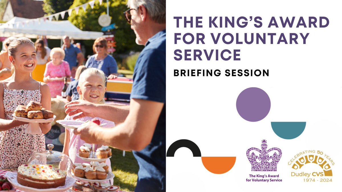 One week to go! Join us on Thursday 16th May at 6pm to learn about The King’s Award for Voluntary Service in Dudley borough. Book your place now: buff.ly/3K42JVP