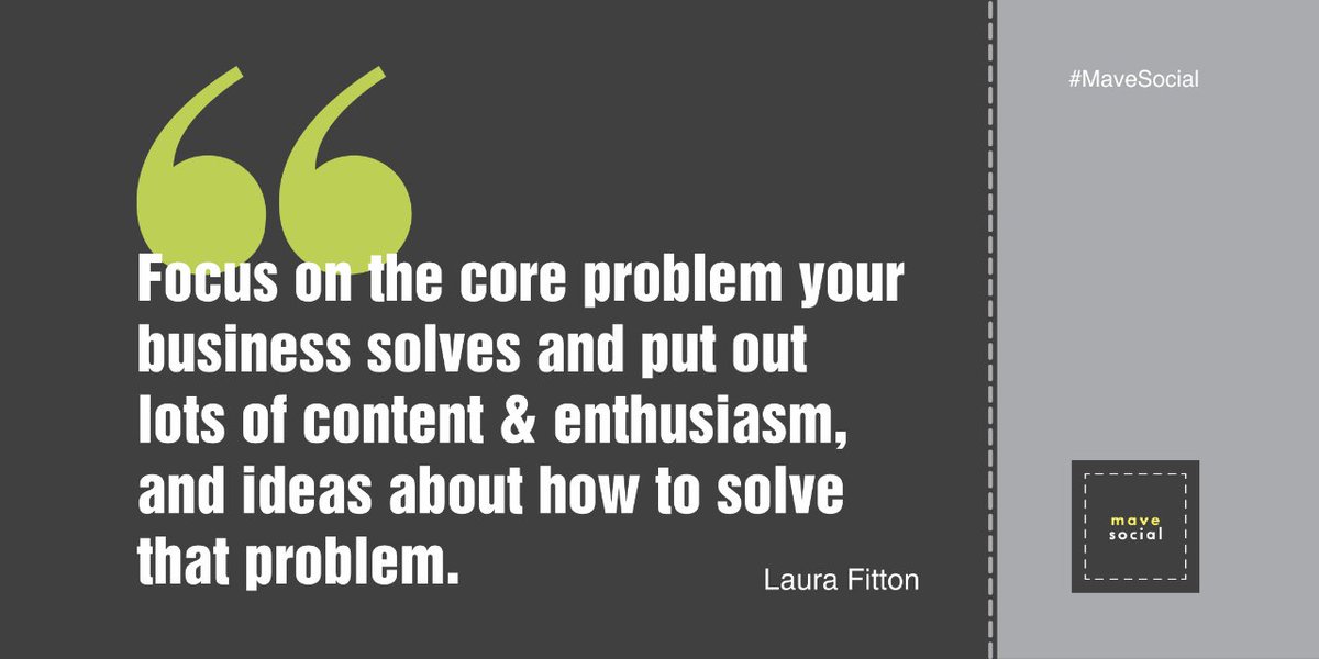 Cut through the noise and zoom in on what truly matters - the core problem your business solves! With a steady flow of content, fueled by enthusiasm and innovative ideas, showcase how you're tackling challenges head-on. 

#MaveSocial #ThursdayThoughts