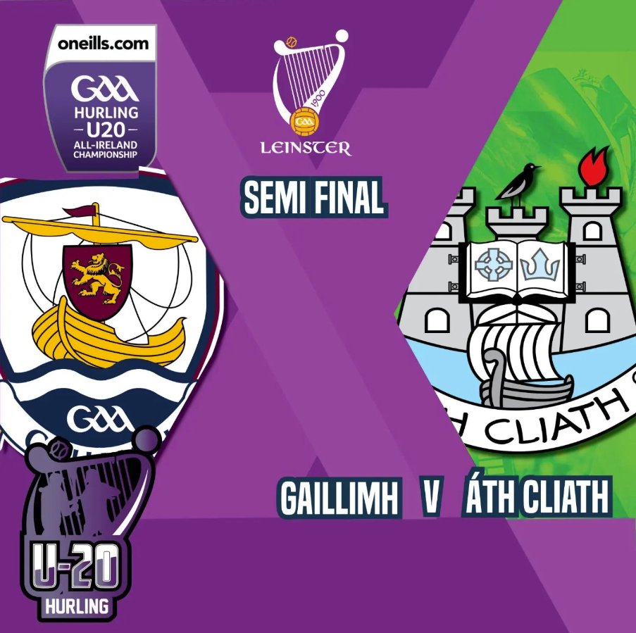 Leinster GAA U20 Hurling Championship 

Semi-Final

Galway v Dublin
📅Wednesday, 15th May 2024
📍Laois Hire O’Moore Park
🕖7.30pm    
 
Buy Match Tickets universe.com/events/oneills…

#riseofthetribes
#gaillimhabú