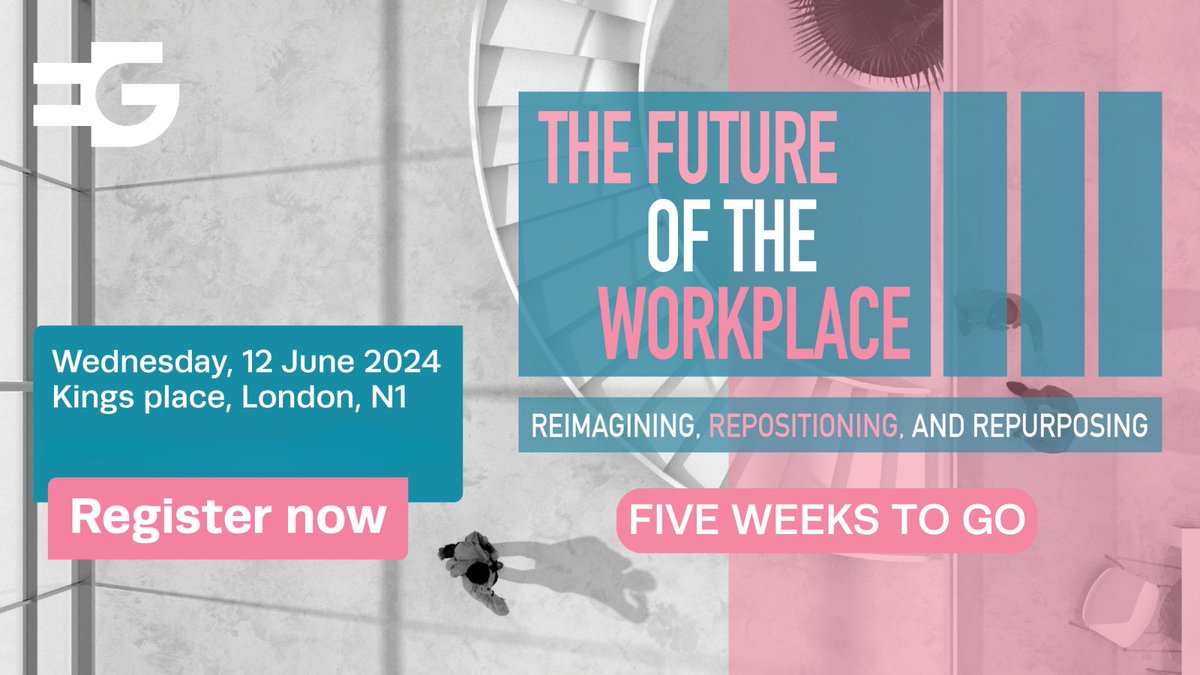 There are just five weeks to go until EG's The Future of the Workplace conference, where we will discuss the evolving business environment with our expert speaker line-up. Book now to avoid missing out: bit.ly/3OVTglW