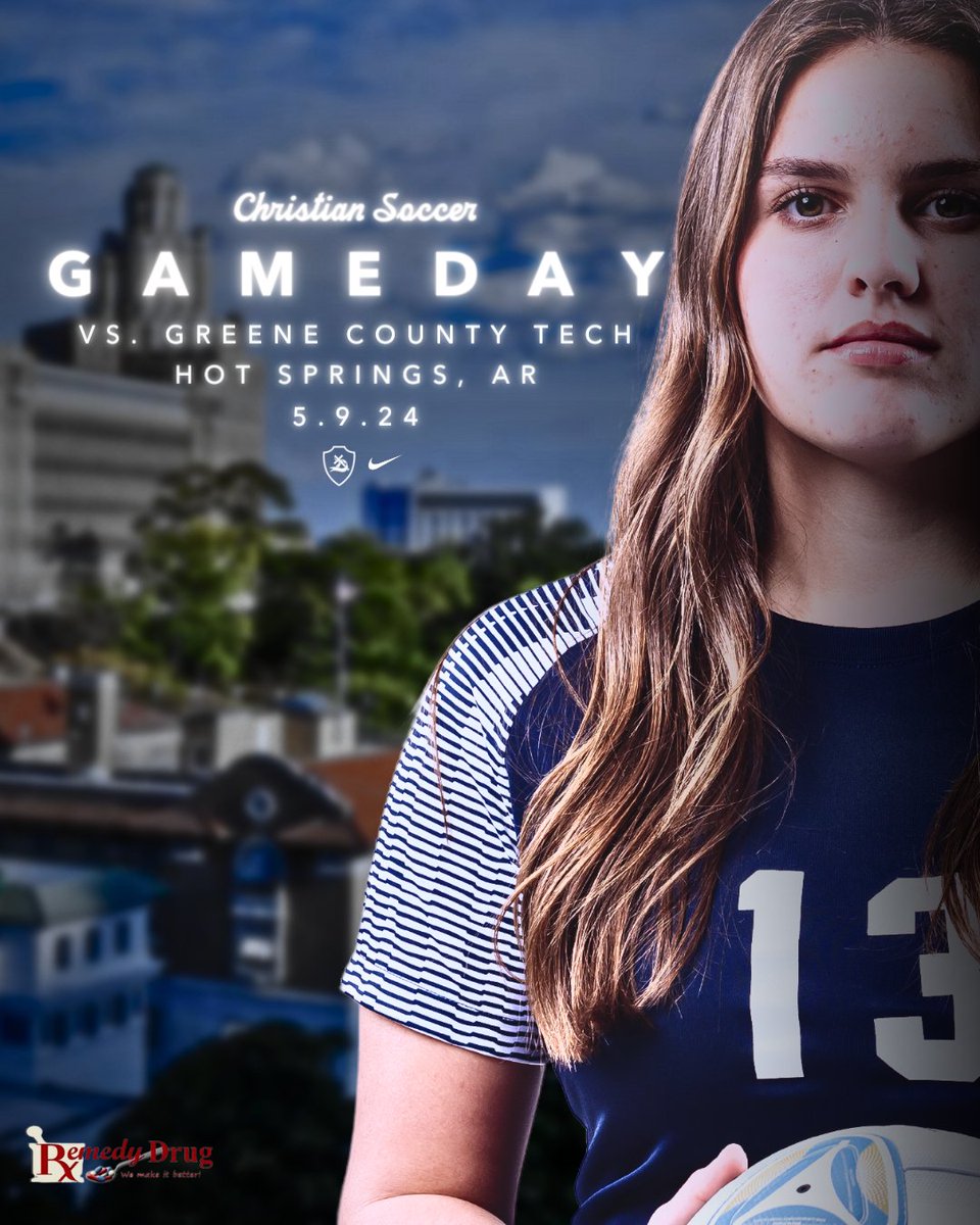 GIRLS SOCCER GAME DAY It's round 1 of the 5A State Soccer Tournament and the Lady Warriors will take on Greene County Tech Lady Eagles. Start time is set for 10:00 a.m. in Hot Springs. #WARRIORVILLE PRESENTED BY REMEDY DRUG