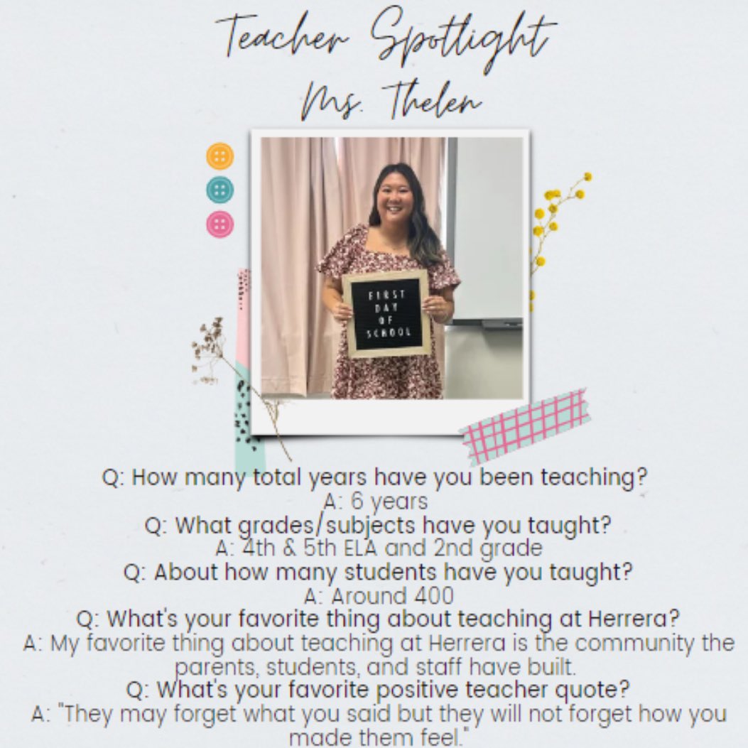 Teacher Spotlight #10: Ms. Thelen🐾
@HoustonISD @TeamHISD 
#TAW #HerrerHuskies #ThankHISDTeachers