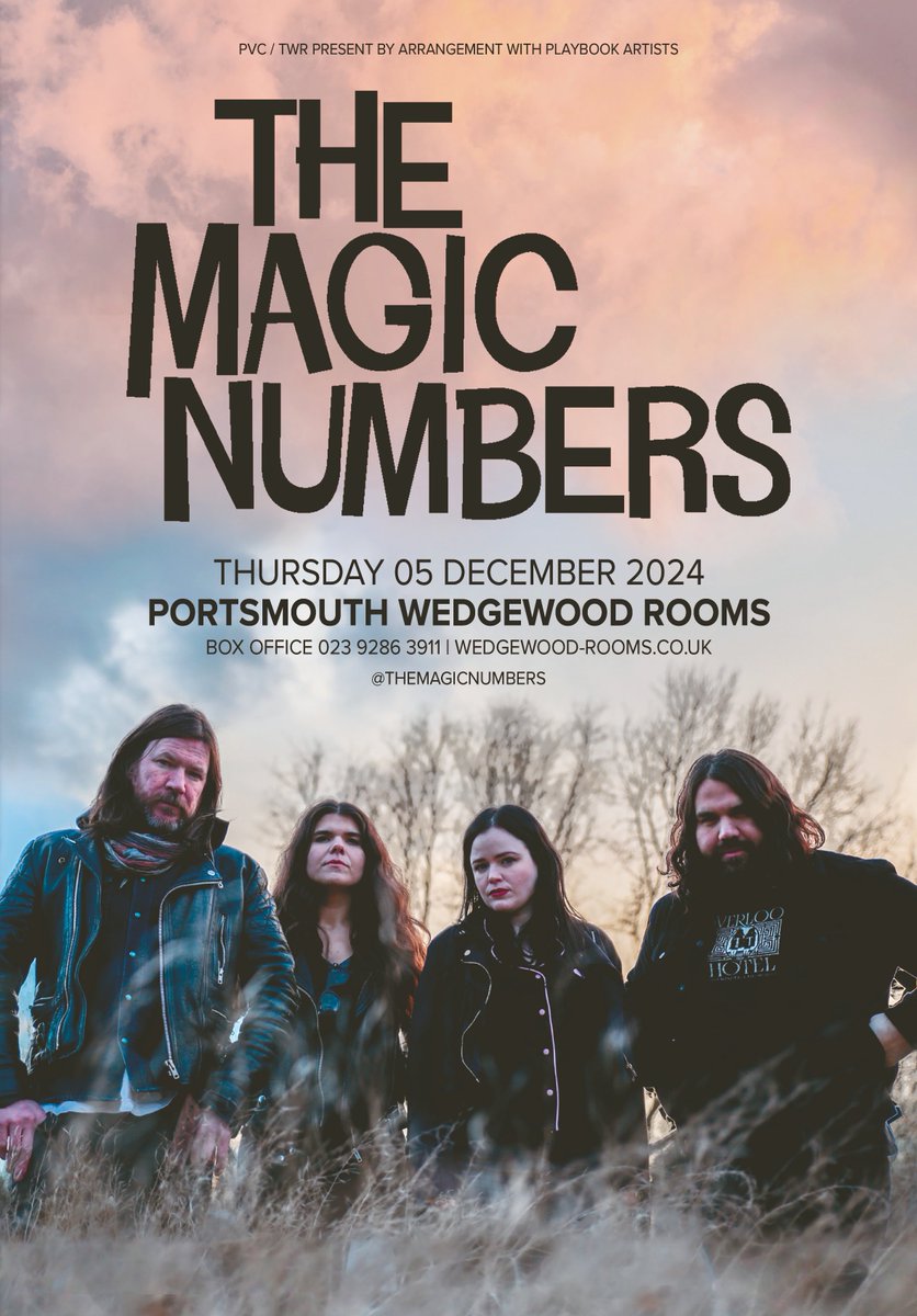 Our show with Mercury Prize nominated and multi-platinum selling London quartet @themagicnumbers is on sale now!🙌 👉 wedgewood-rooms.co.uk 👈