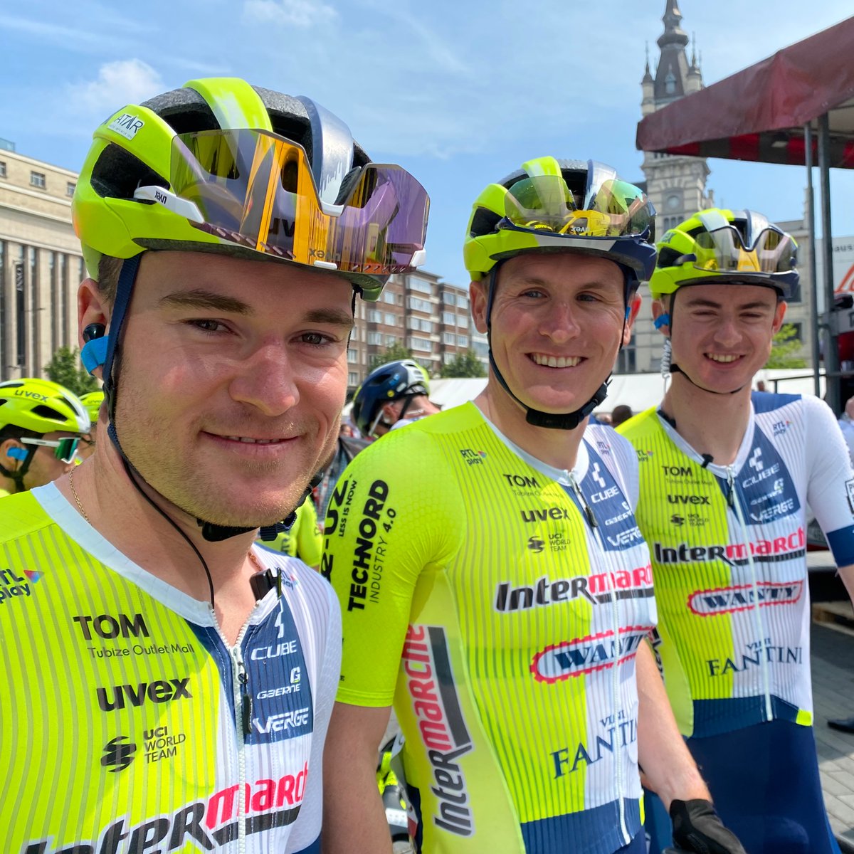 Our 3 cyclocross specialists racing with the World Team 😁 #CircuitDeWallonie 🇧🇪 Thijs Aerts 🇨🇭 Kevin Kuhn 🇧🇪 Gerben Kuypers