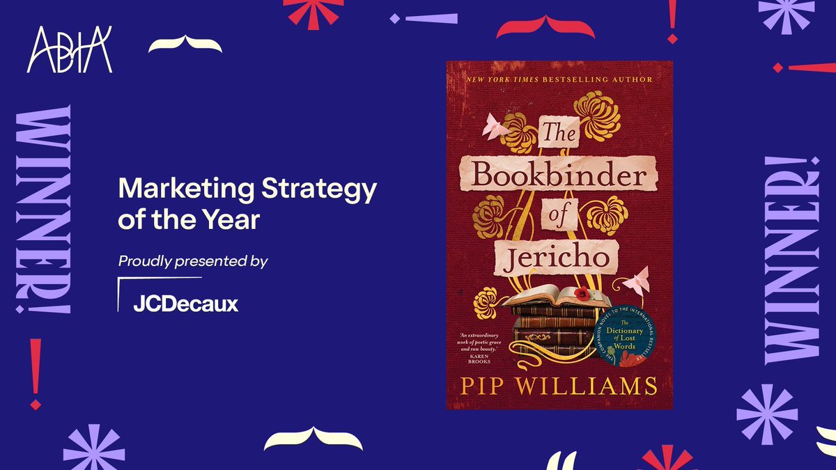 🏆 Winner of the #ABIA2024 Marketing Strategy of the Year: Affirm Press for The Bookbinder of Jericho campaign 👩‍💻📚 👏 Congratulations to the team @affirmpress for an incredibly well-executed campaign full of engaging initiatives! 🎉