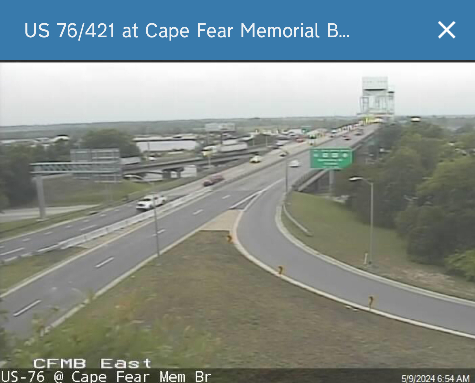 We love to see it! 😍 🚗

#NHCgov #BrunsCo traffic using east and westbound lanes of the #CFMB! 

Safe travels! - #NCDOT