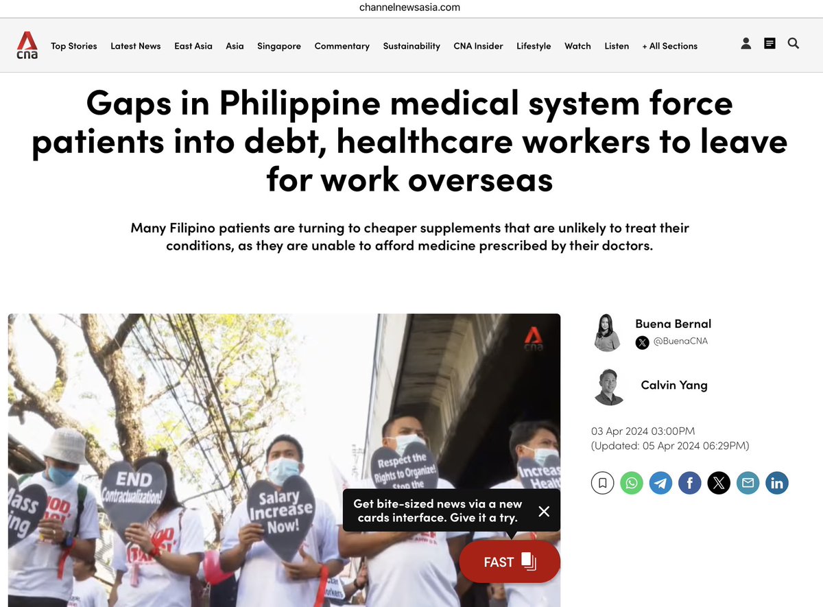 READ & WATCH: My text story & embedded TV show on the country’s #health woes & #healthcare #heroes, who have nothing but our utmost respect: channelnewsasia.com/asia/gaps-phil…

Also LISTEN to our podcast here for insights behind the scenes of the TV show: open.spotify.com/episode/2IW55V…