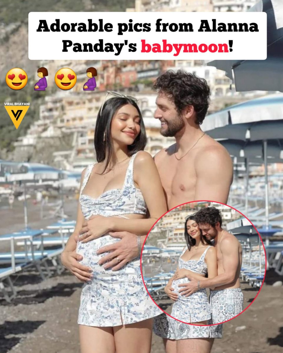 Mama and papa-to -be ☺️ Alanna and her husband snapped together in a pic where Alanna flaunts her cute baby bump🥹💖 #alannapandey