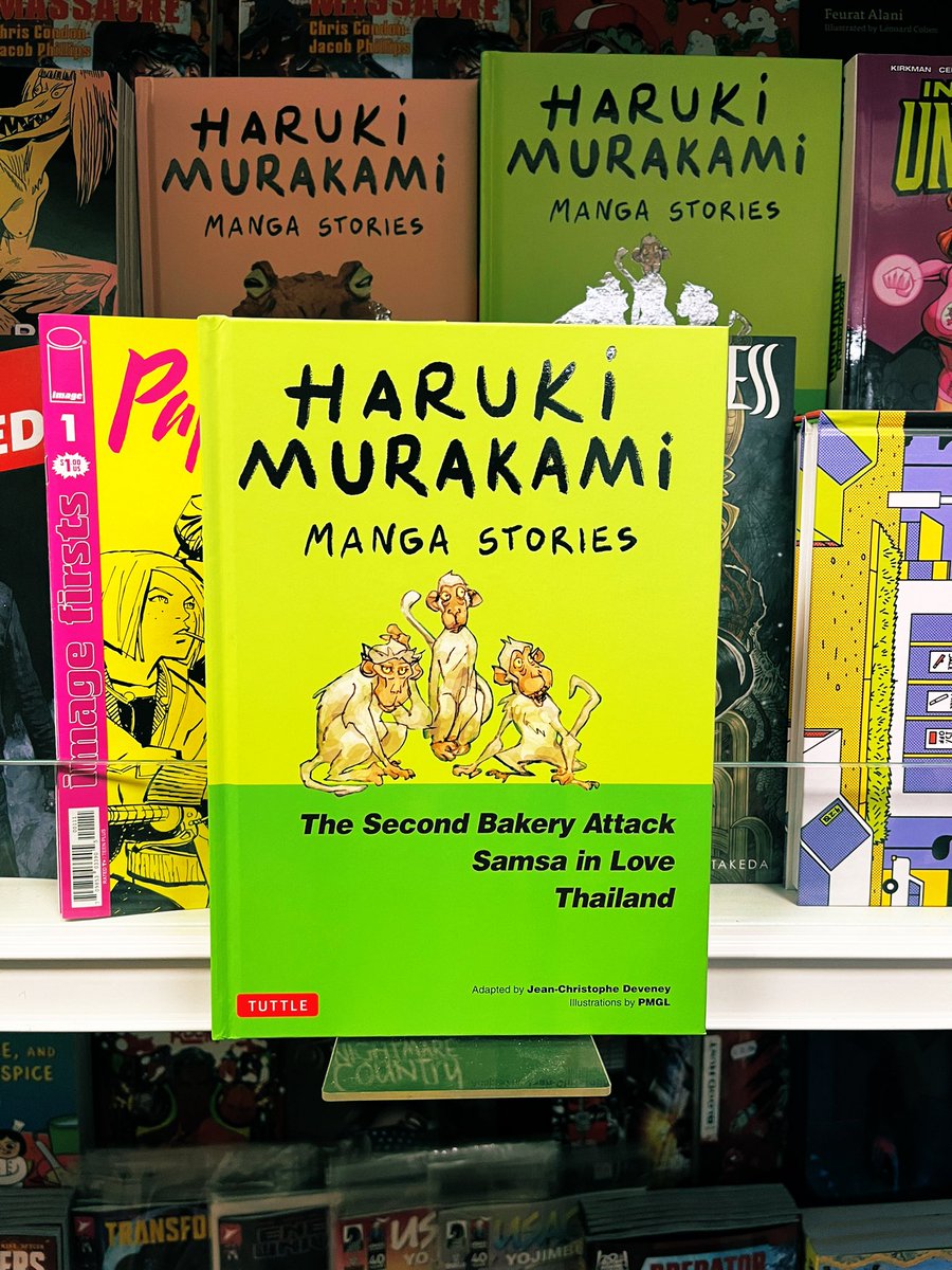 The second volume of #HarukiMurakami Manga Stories has arrived at @OKComics! Lushly illustrated by #PMGL, #Murakami’s weird and wonderful surrealist (#Kafka-esque, even) mediations on the absurdity of human existence are toad-tal fun🐸 For readers 16+👇 okcomics.co.uk/products/haruk…