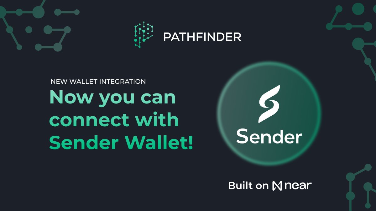 We are excited to announce a fresh integration with one of the biggest wallets on @NEARProtocol! Now you can connect with your favourite @SenderLabs 🤝 Connect, share files, send emails, and take control of your data📁 pathfinderapp.xyz #Web3 #NEARProtocol
