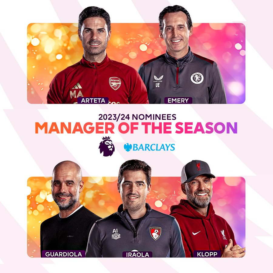 Unai Emery has been nominated for Premier League Manager of the Season 👏👏👏