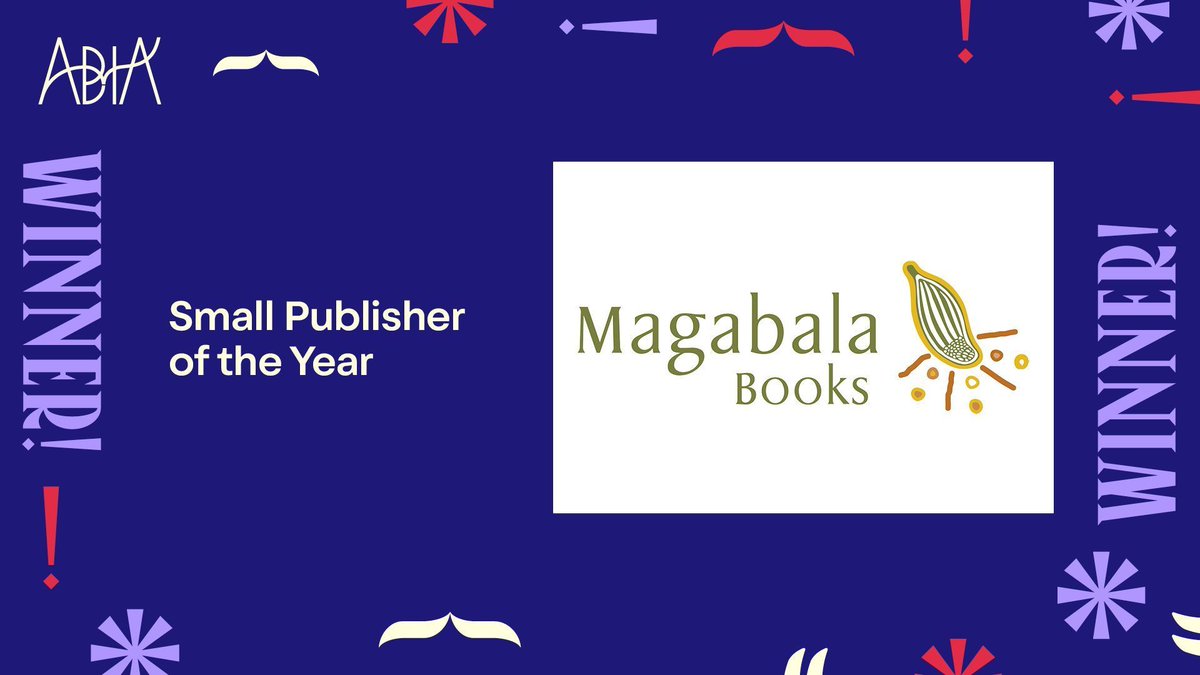 🏆 Winner of the #ABIA2024 Small Publisher of the Year: Magabala Books 🏢 📚 'The contributions that Magabala Books has made to the industry at large can be felt at every level of publishing.' 👏 Huge congratulations to all the team at @MagabalaBooks 🍾