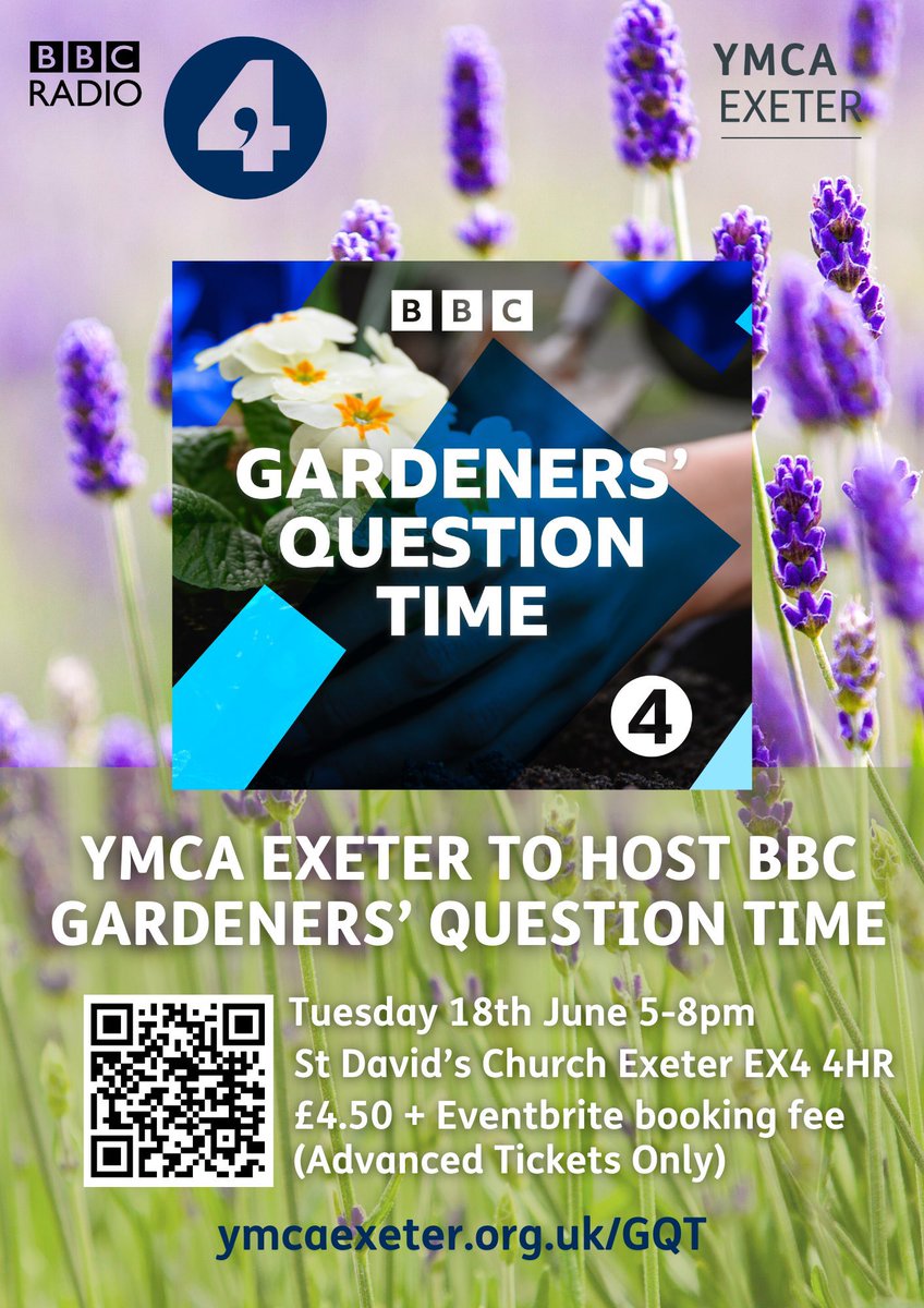 Last few Gardeners’ Question Time tickets available 👇🏻 ymcaexeter.org.uk/gqt/ #Exeter #GardenersQuestionTime x.com/ymcaexeter/sta…