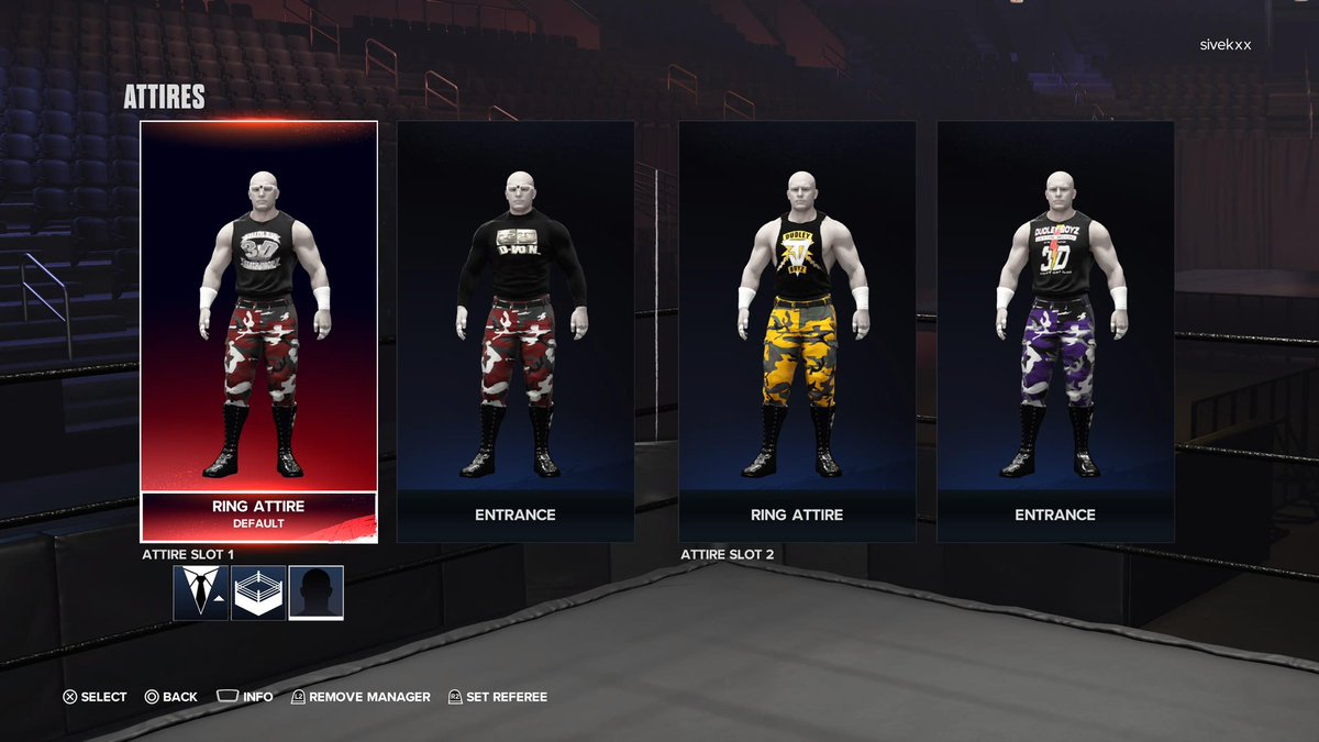 WIP but pack 1 of dvon is done 

Pack 2 will focus on ecw and early wwf attires #WWE2K24 #DUDLEYBOYZ
