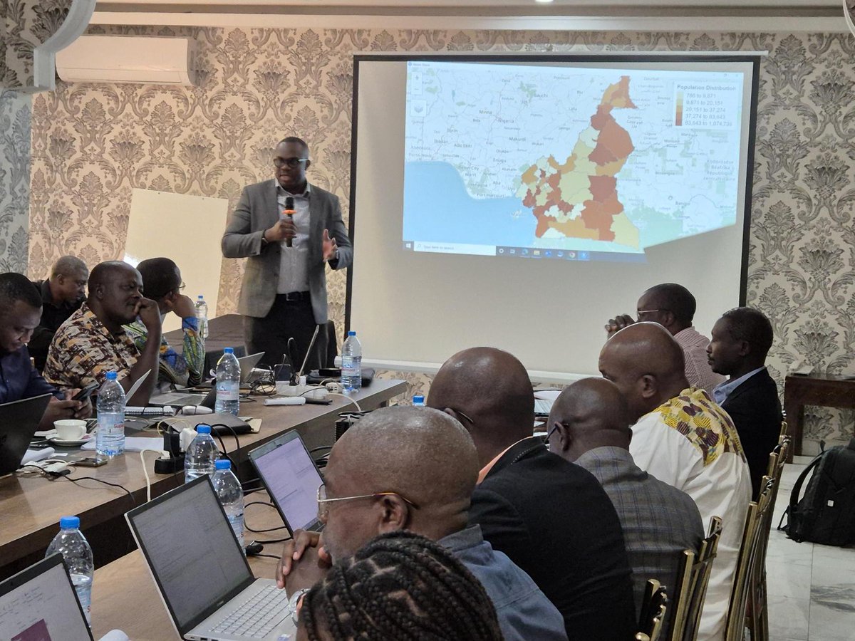 Our Data for Development team members Drs Chris Nnanatu & Ortis Yankey are in Cameroon running an 8-day population modelling workshop for National Institute of Statistics and others. #Geospatial #statistics #BUCREP #IFORDCameroon Project info 👉 worldpop.org/current-projec…