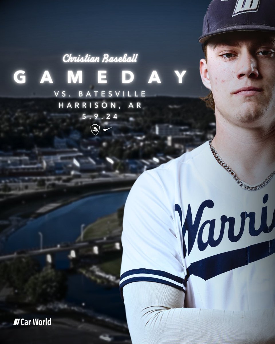 BASEBALL GAME DAY The 2023 5A State Champions begin their journey to go back to back as they enter round 1 of the 5A State Tournament. First pitch set for 3:00 today in Harrison. #WARRIORVILLE PRESENTED BY CAR WORLD