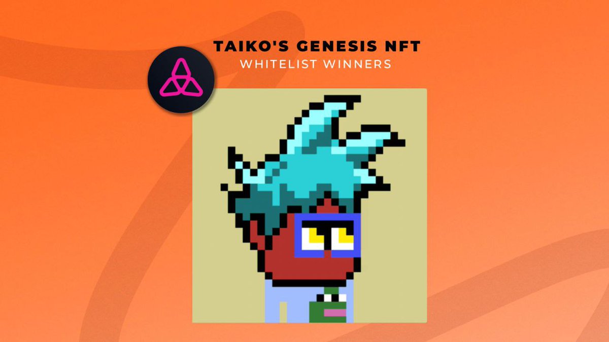 We jumped into the 'Taiko Genesis NFT' raffle a few weeks back, chasing one of the 888 slots. The whitelist's out, so see if you're one of the chosen ones! Check the winner's list here: github.com/taikoxyz/opera… (Hit CTRL + F and pop in your address. This gig was packed, with