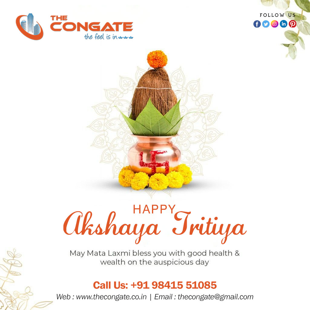 Happy Akshaya Tritiya #AkshayaTritiya #akshayatritiya2024 #akshayatritiyaoffer #HappyAkshayaTritiya #prosperity #happiness #homes #chennai #chennairealestate #congate #thecongate #homeinteriors #interiordesigner