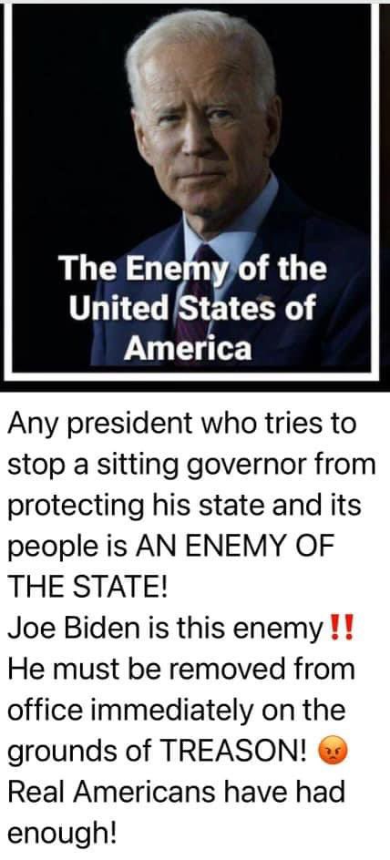 Joe Biden…The Enemy of the State is no longer a movie title, it has become a nightmare for our Country! @JSNicholas2 ⚔️🦅⚔️ @45mx_7 @rosejam181920 🌹 @Hooyah85 @maldonation1 @Wills_Place @Leatherneckgrnt @scott_longo @TonemanLives @USA4ever65 @StMichael_777 @JWDavid72