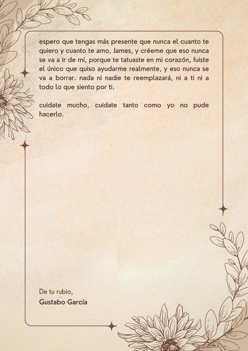 CAPÍTULO ５(segunda parte) : la carta.
•
•
• 
•
•
#gortabo #gustabogarcia #jamesgordon