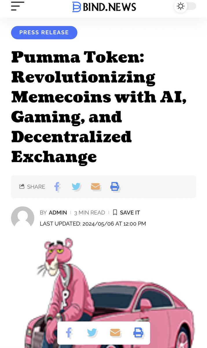 PummaToken's tweet image. 🎉 Big things keep happening for Pumma! We have been highlighted on another platform.  Bind News is making the noise about Pumma! Bind News: bind.news/pumma-token-re…

Puma swap is live and will be ready for use at launch! Join us now and seize the future! Presale link:…