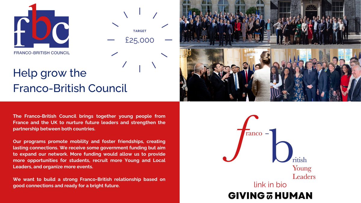 The #FrancoBritish #YoungLeaders and #LocalLeaders programmes bring together young people to build a strong Franco-British relationship for the future. Help us by donating now or sharing this with your network app.givingishuman.com/content/5M49LS…