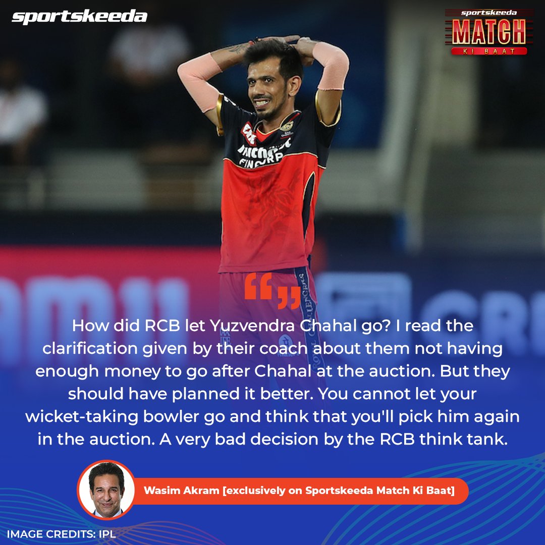 Wasim Akram points out RCB's missed opportunity in not acquiring their frontline spinner, Yuzvendra Chahal, during the auction. 👀🔴

#IPL2024 #YuziChahal #WasimAkram #RCB #CricketTwitter
