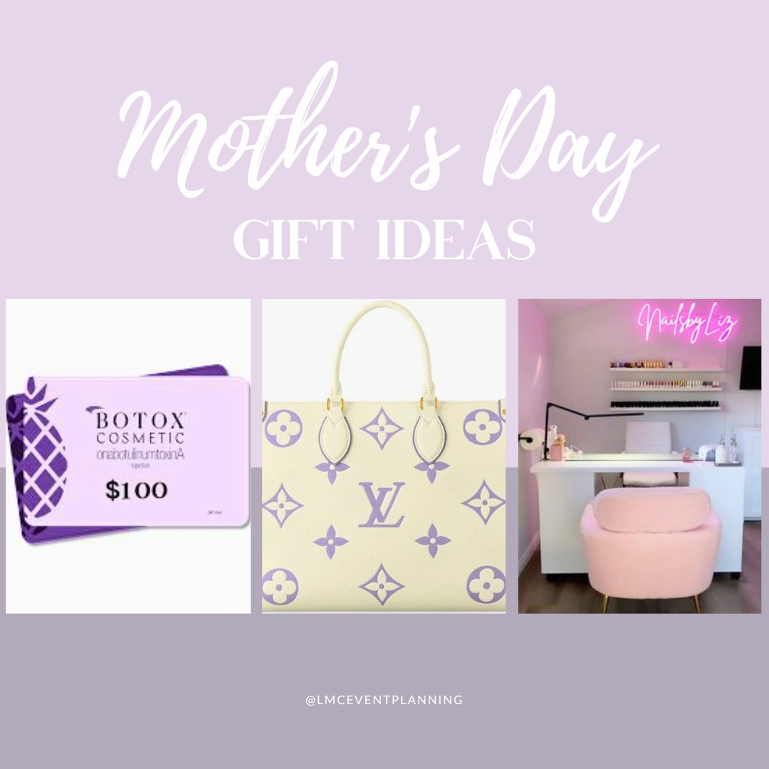 Gift Ideas for Every Type of Mom on Mother's Day. 

#mothersday #mothersdaygift #motherslove #love #mom #gifts #ideas #diy #botox #nails #LV #party #events #local #mom #womeninbusiness #lmceventplanning #saratoga #albany #cliftonpark