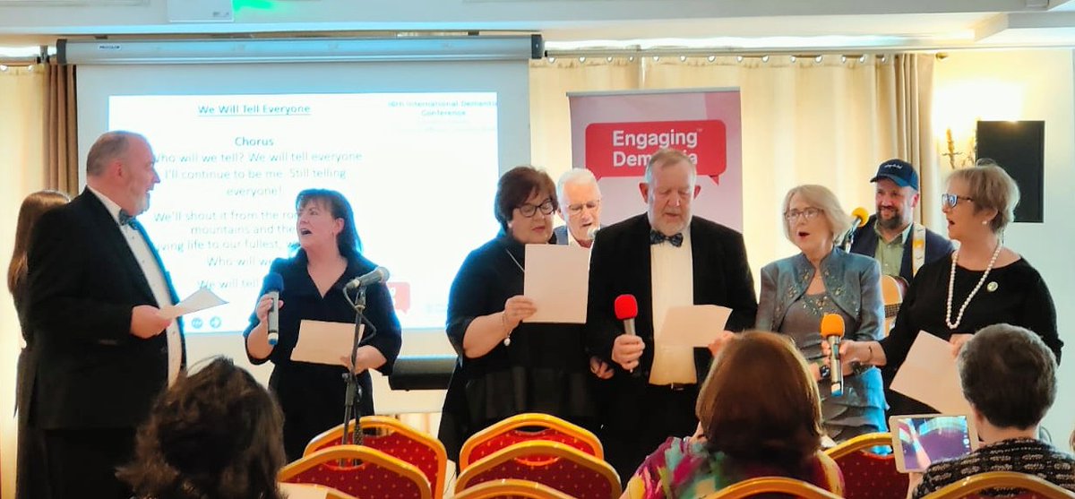 The first day of our 16th International Dementia Conference was brought to a close with a fabulous performance of 'We Will Tell Everyone!' by members of the creative PPI group who wrote the song in collaboration with Lisa Kelly and Carl Corcoran. Performers shown include: Kevin…